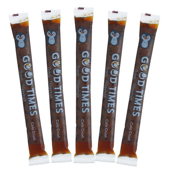 Pack Of 24 Mouthwatering Ice Pops Flavor Cola Crush, Ice Lolly Popsicle Candy By Good Times Ice Pops