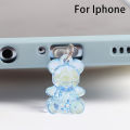 1Pcs Acrylic Bear Phone Charm Earphone Jack Dust Plug For Phone Layor. 