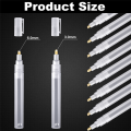 XHHDQES 6 Empty Fillable Blank Paint Pen Markers Refillable Paint Pen Fine Tip Graffiti Markers Acrylic Markers for Oil Painting. 