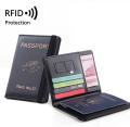 Portable PU Leather Passport Holder Wallet – RFID Blocking Passport Holder Wallet with Multi-Position ID Card and Credit Card Slots & Coin Purse for Men and Women. 