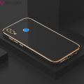 Jizetin (Free Lanyard) for Huawei Nova 3i Back Cover Pure Color Luxury 6D Plating Case Side Pattern Soft Silicone Square Mobile Phone Cases. 