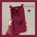 3D Cute Cartoon Bear Ear Doll Case Cover For Xiaomi Poco M6 Pro F3 X3GT X5 F3GT F4 F5 M3 Mi 11 Lite 12T Phone Casing Matte Soft Silicone Love Heart Cover Anti-Knock Candy Color. 