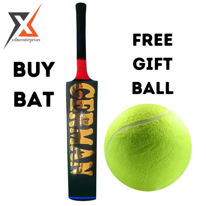 German Cricket Tape Ball Bat High Quality 2024 Edition German Tape Ball Bat Pro Strike With Free Tape Ball Gift  Xelme Enterprises