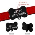 Custom Personalized Cat Small Dog Collar with Name Print Soft Suede Leather Fish/Bone/Suqare ID Tag Free Engraving Gold Bell. 