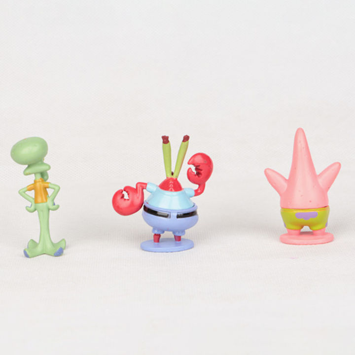 6Pcs/Set%20Cute%20Anime%20Figure%20SpongeBob%20Model%20Dolls%20Ornaments%20Home%20Decoration%20Gift%20-%20Image%205