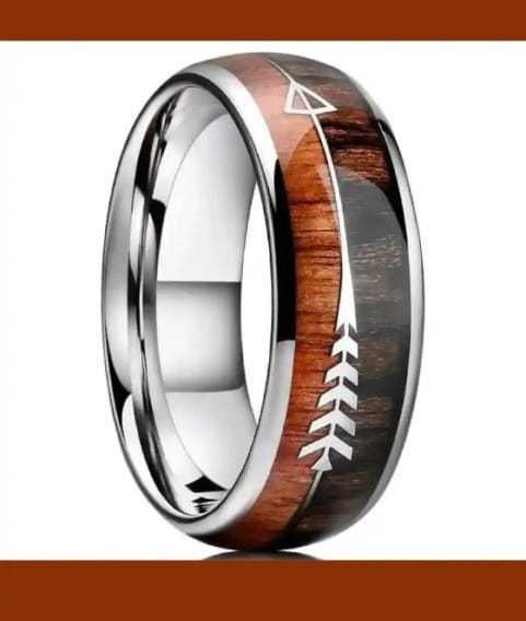 Korean%20Style%20Titanium%20Arrow%20Ring%20in%20Brown%20shades%20For%20Boys%20And%20Men%20-%20Image%203