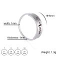 Lemegeton Personalized Ring for Women Men Customized Stainless Steel Engrave Name Logo Rings Silve Color Anniversary Jewelry. 