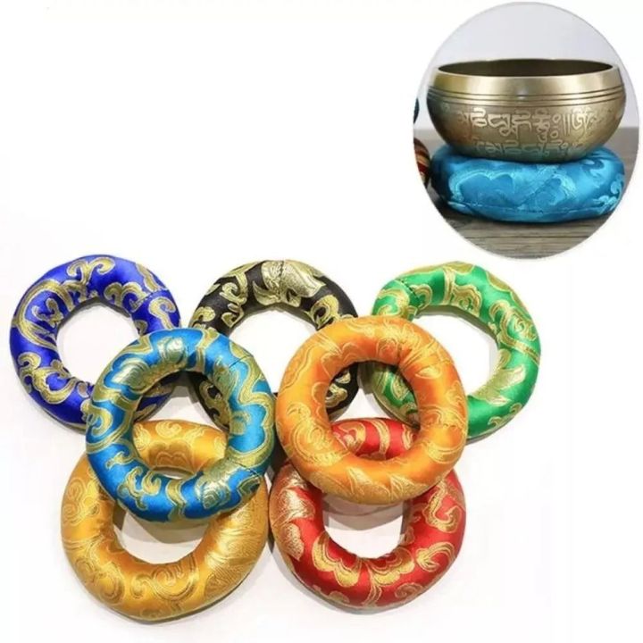 New Random Color Tibetan Bowl Pillow Cotton Handmade Singing Bowl Mat Chakra Buddhist Supplies Soft Tibetan Singing Bowl Pillow