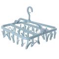 1 Pc Plastic 24 Pins / Clips Laundry Clothesline Clothes Hanging Rack for Clothing Wind-Proof Hook for Drying Undergarments Hanger Baby Cloth Stand Towels & Bras Underwear, Lingerie, Hosiery, Swimsuits and Other Fine Delicate Cloths. 