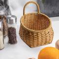 Kitchen Storage Basket Woven Hanging Baskets for Vegetables Sundries Cabinet. 