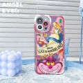 【Buried Buzie】Disney Cheshire Cat Alice in Wonderland Phone Case for Apple iPhone 15 Pro Max 8 12 Mini 11 Pro X XS SE 13 14 Plus XR 7 6s Cover. 