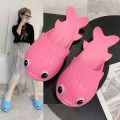 Puffer fish slippers women's home fashion 2021 Korean version parent-child versatile fish-shaped slippers indoor and outdoor soft-soled sandals. 