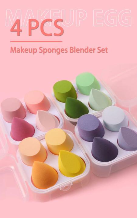 4PCS Makeup Sponges with Storage Case | Soft Beauty Blenders for ...