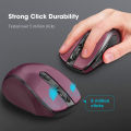 【BestGO】VicTsing MM057 2.4G Wireless Mouse Portable Mobile Optical Mouse with 6 Buttons 5 Adjustable DPI Levels for Notebook PC Laptop. 