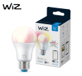 Wiz WiFi Color Smart LED Bulb- 9W (Eq. 60W) E27- 16 million colors- Voice control with Google Assistant, Alexa or Siri shortcuts. 