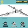 Dumbbell Rods, Solid Iron Rod Curl Bar Collars Dumbbell Handle, Body Building Dumbbell Rod, Pair of Steel Rod, Dumbbell Weight Bar Iron Rod Fitness Exercise Home Gym. 