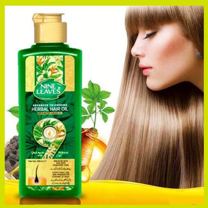 Nine%20Leaves%20Herbal%20Hair%20Oil%20(With%20Active%20Argan%20Oil)%20-%20200%20Ml%20-%20Image%203