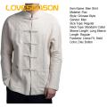 Men Long Sleeve Shirt Traditional Chinese Style Men's Mandarin Collar Shirt Long Sleeve Kung Fu Tai Chi Top with Pockets Authentic Tang Tops Uniform Tai Chi Shirt. 