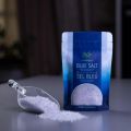 EUPHERBIA Blue Salt, Coarse, Rare Mineral Salt, High Potassium, Lower Sodium, Natural, Unprocessed, Hand Harvested, Kosher Certified, 227g (8 Oz). 
