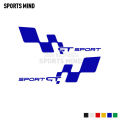 1 Pair Customizable GT SPORT Car Sticker Decal Car Styling For Renault Dacia duster megane captur clio sandero kadjar espace. 