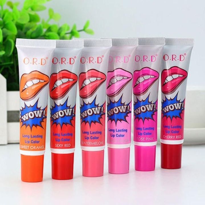 3 color Peel Off Wow Lipstick Lip gloss Lip tint Tattoo Wow Lip mask Long Lasting Water Proof