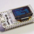 OIMG H Eltec Automation Wifi Esp32 Development Board 0.96 Inch Blue Oled Display Internet Of Things For Arduino With Heat Sink. 