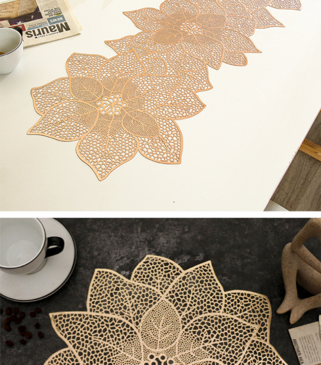 Table%20Mat%20Hibiscus%20Flower%20Bronzing%20Pvc%20Placemat%20Hollow%20Out%20Insulation%20Coaster%20Flag%20Pads%20Bowl%20Home%20Christmas%20Decor%20Heat%20Resistant%20-%20Image%207