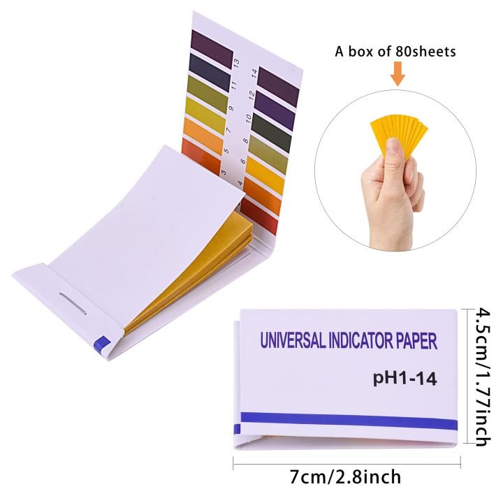 ph strips pack model litmus paper 80-Strips with free ph chart tell acid base and neutral level soil testing universal paper indicator