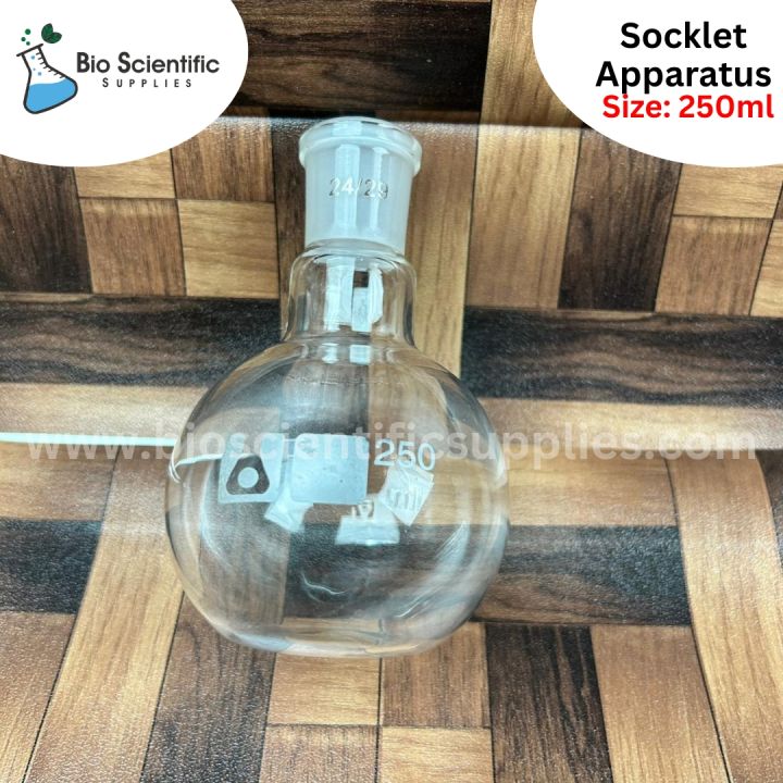 NORMAX%20250ml%20Soxhlet%20Extractor%20Kit%20Soxhlet%20Extraction%20Apparatus%20with%2040/38%20Graham%20Condenser,%20Flat%20Bottom%20Flask%2024/29%20Joint,%20Extractor%20Tube%20Lab%20Glassware,%20Soxhlet%20Apparatus,%20%20Soxhlet%20Extraction%20Tube%20-%20Image%204