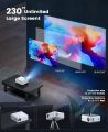 Mini Projector, ClokoWe WiFi Projector with Projection Screen 1080P Full HD, 14000 Portable Video 4K Projector Compatible with iphone TV Stick PS5 HDMI USB, Multimedia Home Movie Theater Projector. 
