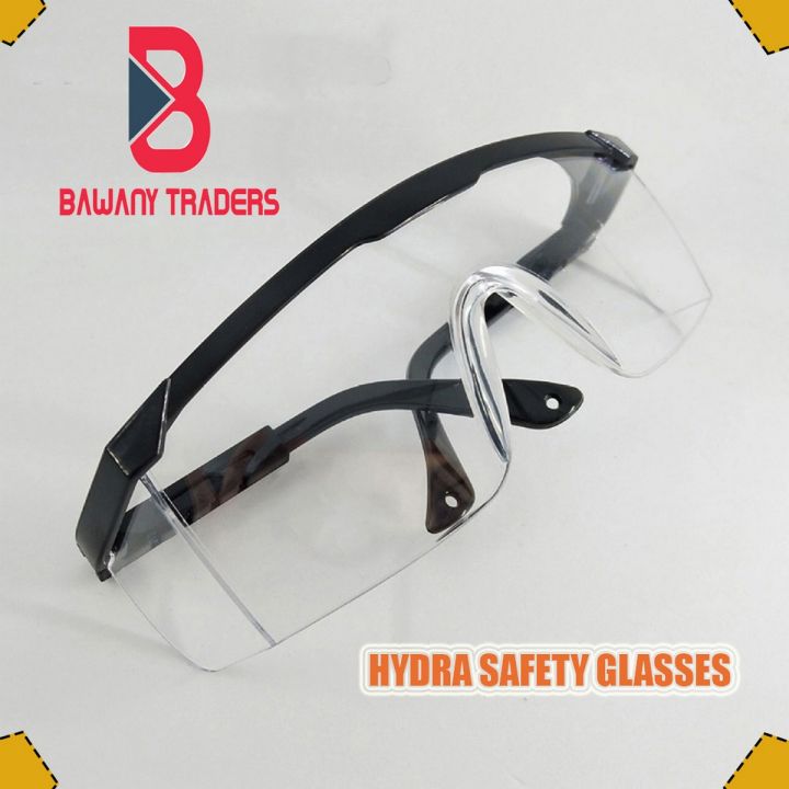 Hydra Safety Glasses Clear Anti dust Safety Glasses Eye Protective goggle Anti Pollution Anti-splash goggles for Factory Lab Working Eyewear (TAIWAN)
