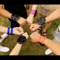 【Footprint】 Wrist Sunglasses Foldable Roller Skate Bracelet Men And Women Wristband Collapsible Sunglasses Sunglasses (Red). 
