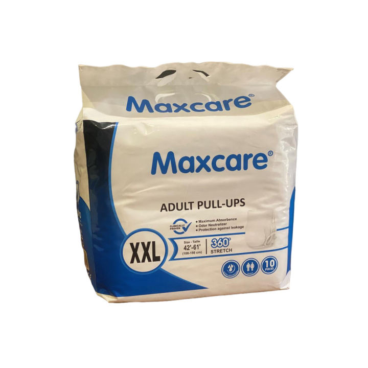 Maxcare Adult Pull Up Double Extra Large XXl  10 Pcs