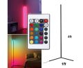 Gradient Floor Standing Corner LED Lamp with color changing effects. 