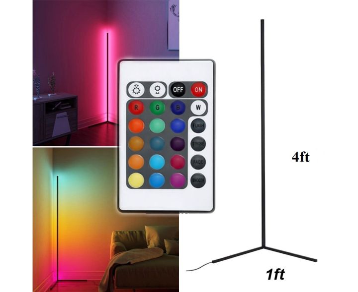 Gradient Floor Standing Corner LED Lamp with color changing effects