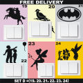 ALL-AT-ONE # 41 ( "SET OF  6 SWITCH BOARD STICKERS" ) Self-Adhesive Vinyl (PVC) Waterproof Wall Decal Removable Art Sticker For All Types of Switch Boards and to Gift Others.. 