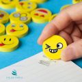 Pack of 20 – Smiley Face Erasers for Kids / Cartoon Eraser Emoji Stylish Erasers for Girls / Cute Erasers Pencil. 