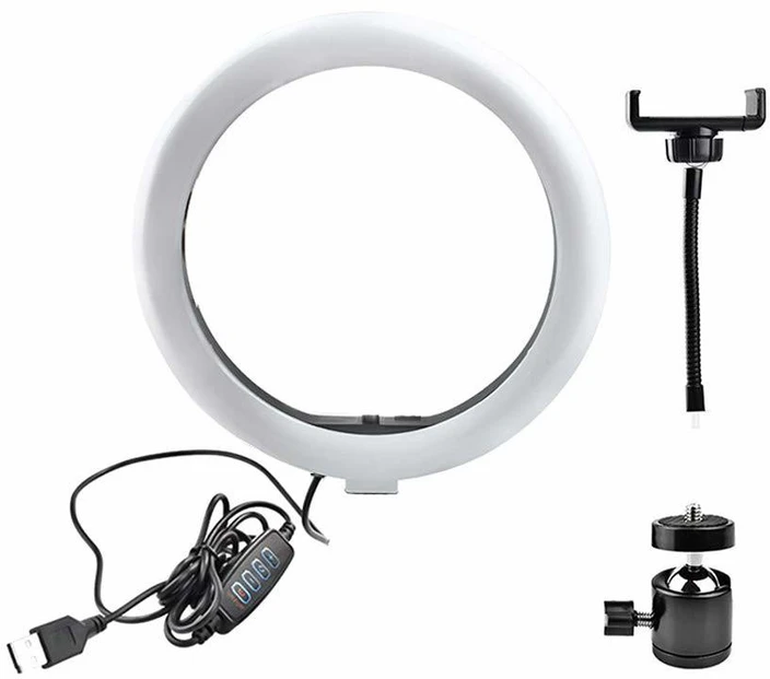 LED%20Ring%20Light%2026CM/10''%20LED%20Ring%20Light%20CXB-260%20%20with%20Phone%20Holder%20-%20Image%202