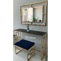 Console Table, Mirror & Sethi. 
