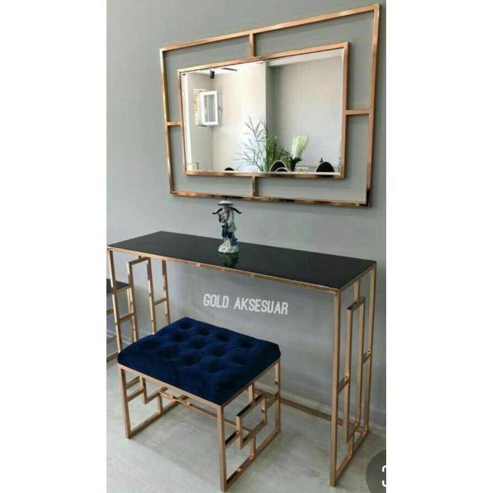 Console Table, Mirror & Sethi