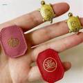 Feng Shui Tortoise Turtle Statue Attract Wealth with Leather Case Furnishing Ornaments Handmade Carving Protection Collectible Turtle Amulet. 