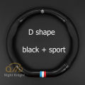 carbon fiber leather steering wheel cover Carbon fiber leather steering wheel cover Suzuki Vitara Swift XL7 Presso Dzire Jimny Ciaz （model：Round black）. 
