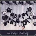 Black & Silver Birthday theme pack , Best wall Decoration for birthday Parties. 