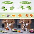 Mandoline Vegetable Slicer – Adjustable Potato Cutter with 5 Interchangeable Blades – Kitchen Chopper for Fruits Vegetables – French Fry Cutter Onion Slicer with Container – Vegetable Chopper Mandoline Slicer – Daraz Pakistan. 