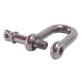 4pcs M6X38mm Straight D-Shackle, Short, Stainless Steel AISI 316. 