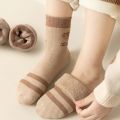 5 Pairs Children Socks Plush Liner Thickened Warm Socks Kids Boys Girls Autumn Winter Soft Fleece Warm Socks For 1-12 Years Old. 