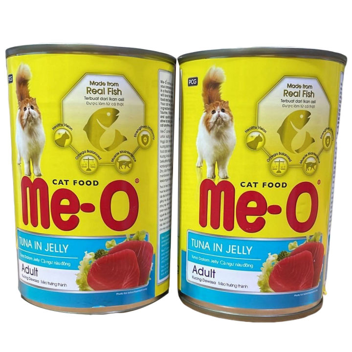 Me-O Tuna Prawn Jelly Adult Cat Food - 400gm x 2  ( Exp 12/2025 )