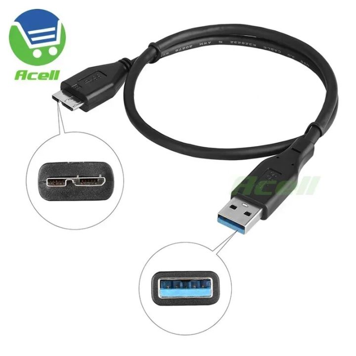 USB3.0 Micro-B Data Cable for Transcend StoreJet® 25H3 25C3N 25M3 25A3 25D3 25CK3 25S3 ESD400 Portable SSD Portable Hard Drives