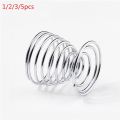 Stainelss Steel Spring Wire Tray Egg Cup Boiled Eggs Holder Stand Storage Metal Egg Cup Spiral Spring Holder Kitchen Breakfast-2pcs. 