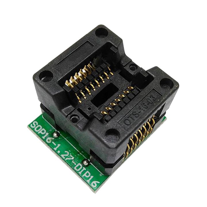 Adapter Socket 150Mil Chip Programmer SOP16-1.27 Adapter Socket to DIP16 Ots16-1.27-03